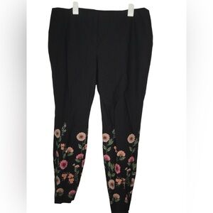 Alfani Women’s Floral Embroidered Pants - Size 18W - GUC See pics for flaw hem 6